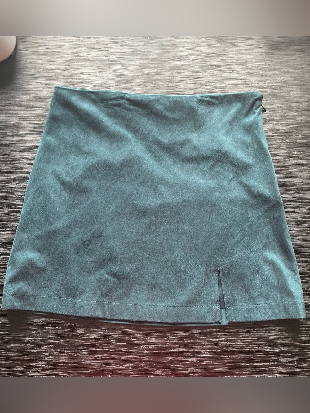 Forever XXI Teal Mini Skirt - faux suede size small